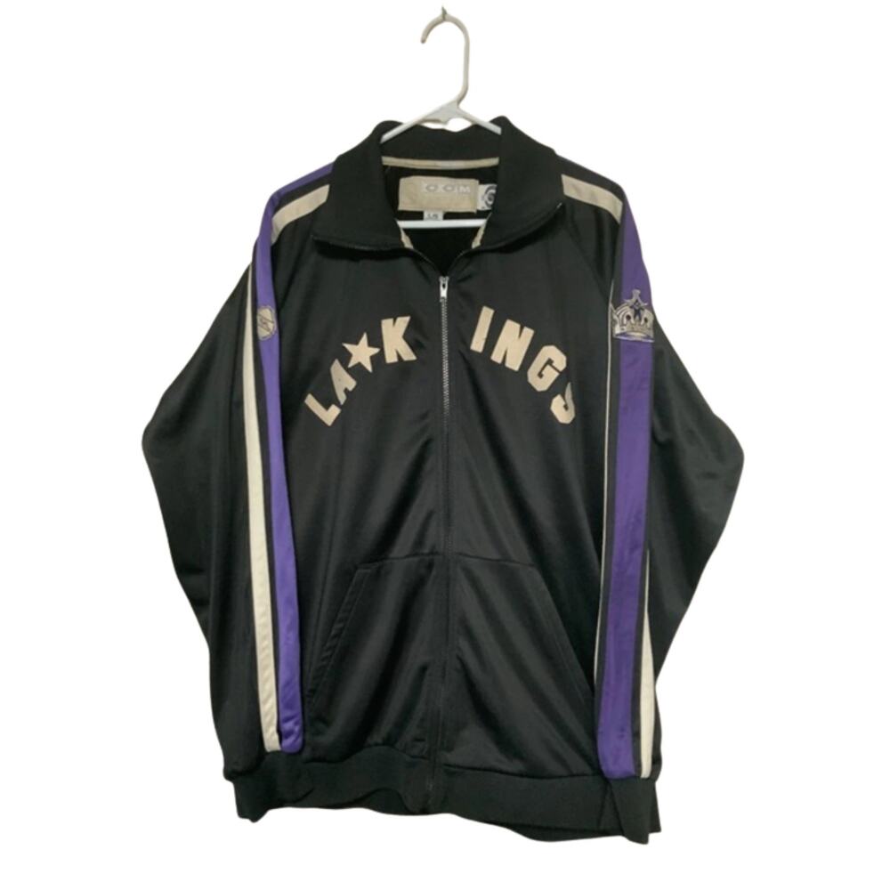 CCM Los Angeles Kings NHL Full Zip Fan Apparel & Souvenirs Jacket Men's Size L